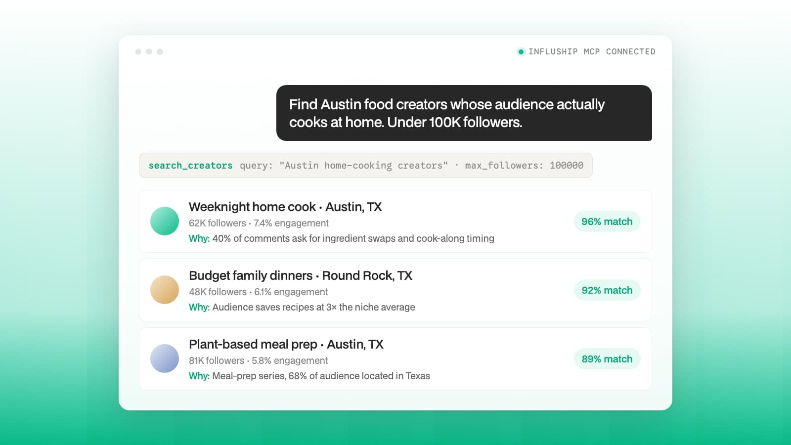 Influencer Marketing MCP Server: Search for Creators from Claude, ChatGPT, or Cursor