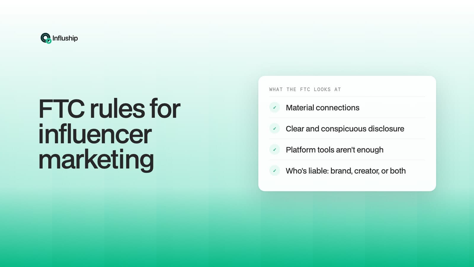 FTC Influencer Marketing Guidelines (2026)