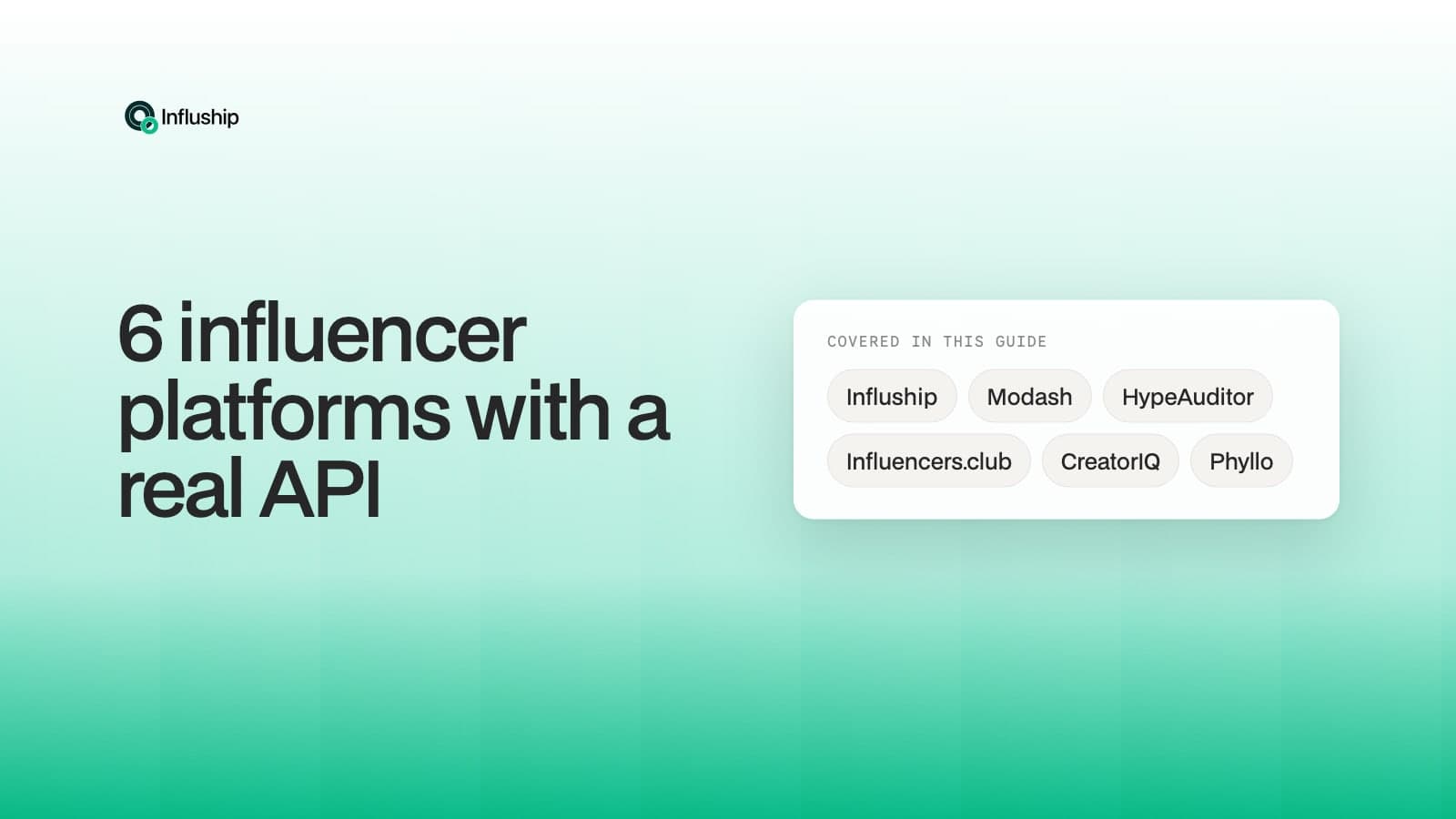 6 Influencer Marketing Platforms With a Real API (2026)