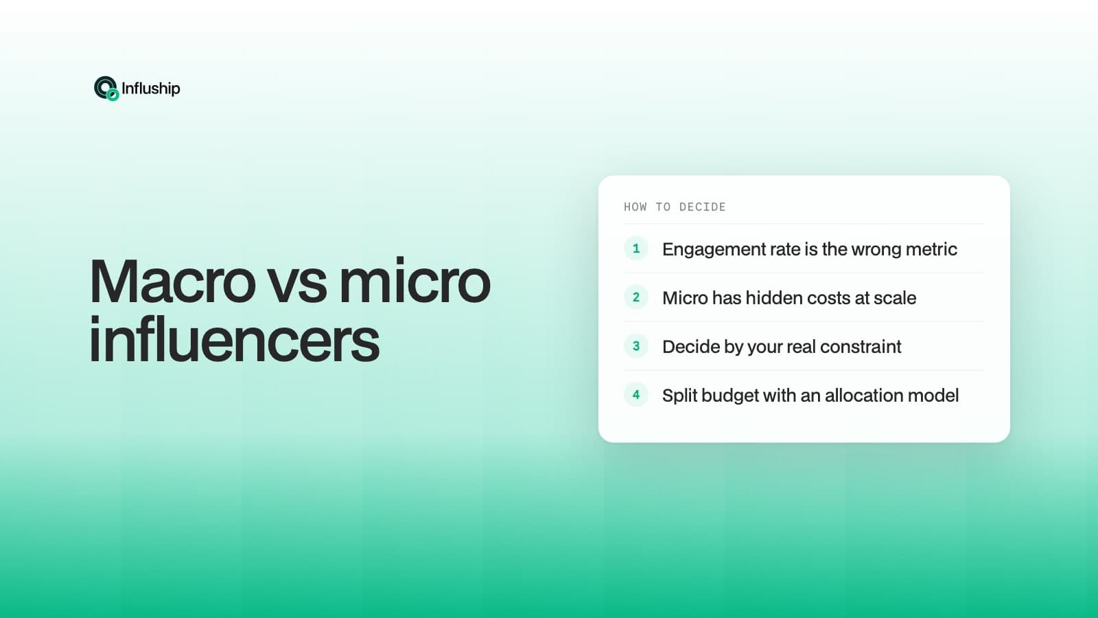 Macro vs Micro Influencers: How to Decide