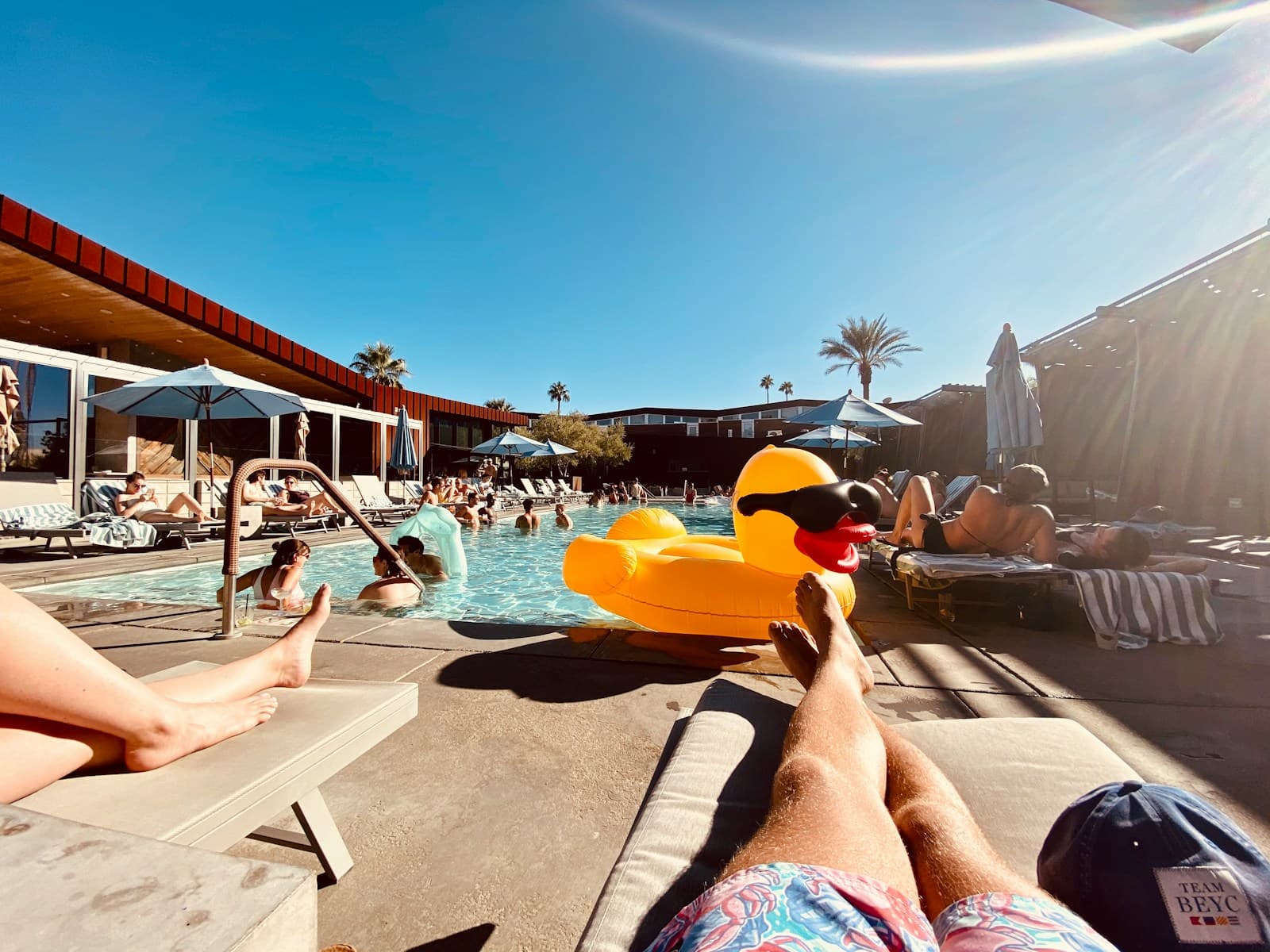 Palm Springs pool scene representing offsite Coachella brand activity