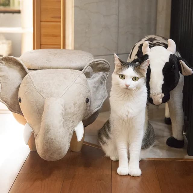 ゾウさんと牛さんとみり!
Elephant, cow and Miri!