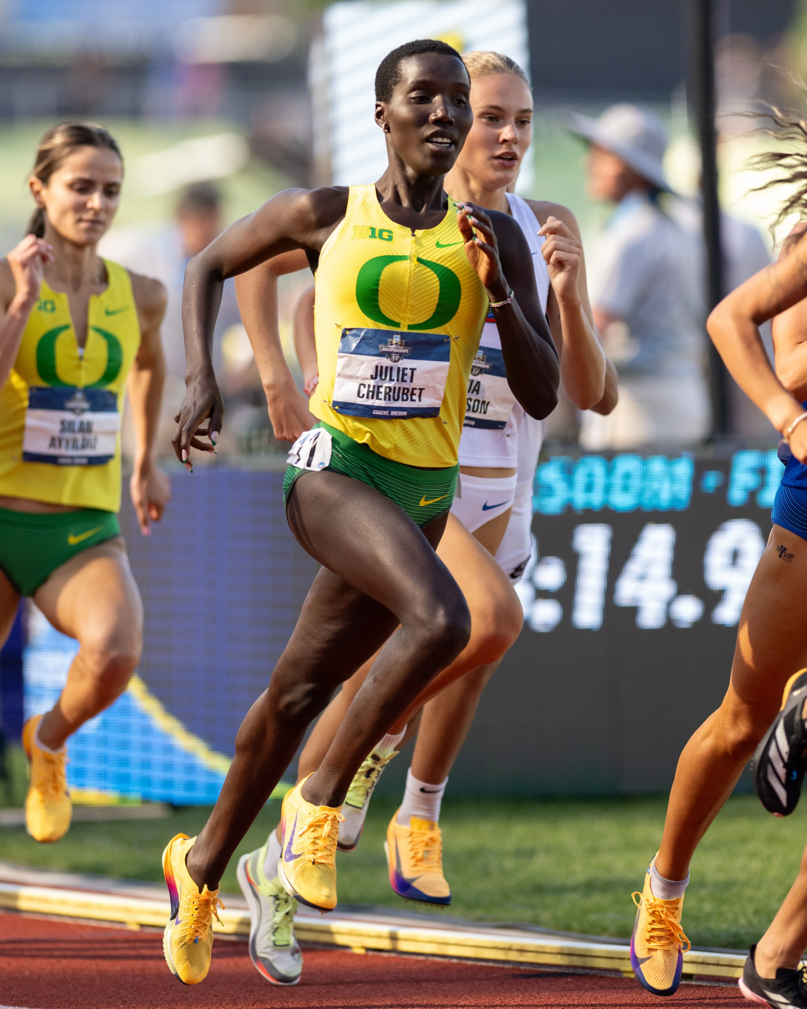 Juliet Cherubet is an All-American! Juliet places third in the 1500m with 59 las