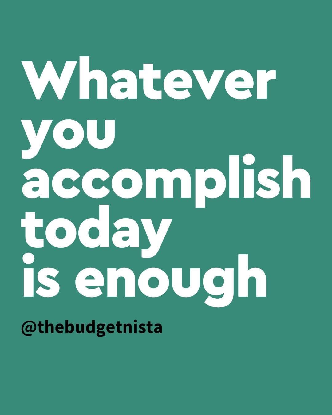 One day at a time...